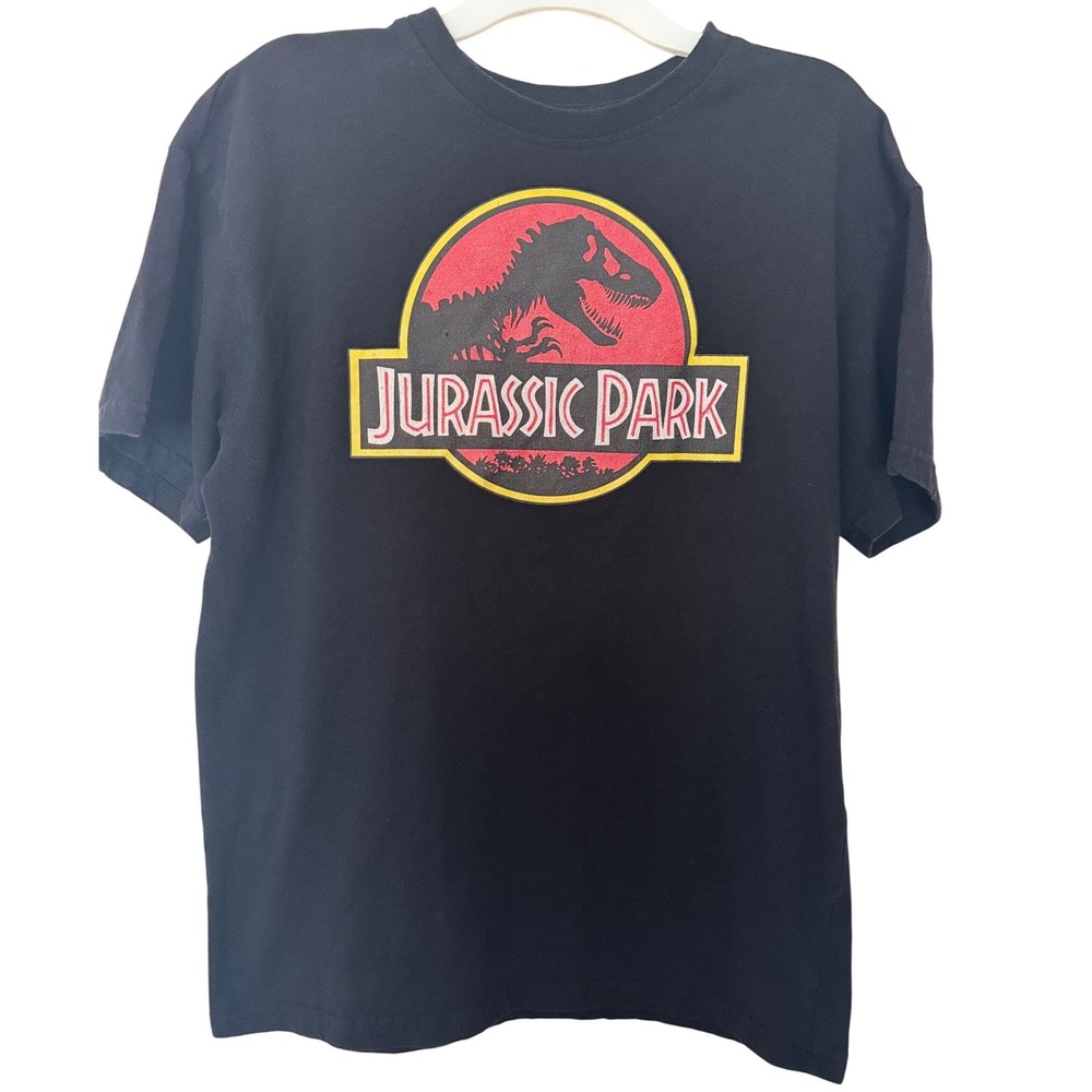 Jurassic World Jurassic Park T-Shirt Black Graphic Logo Movie Tee Mens Small S